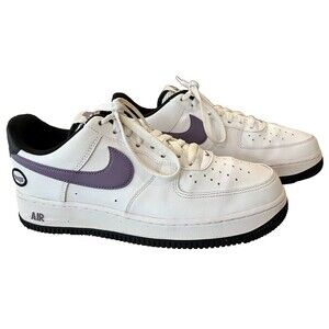 Mens Nike AIR FORCE 1 LOW 07 LV8 DH7440-100 Hoops White Canyon Purple Shoes sz 8